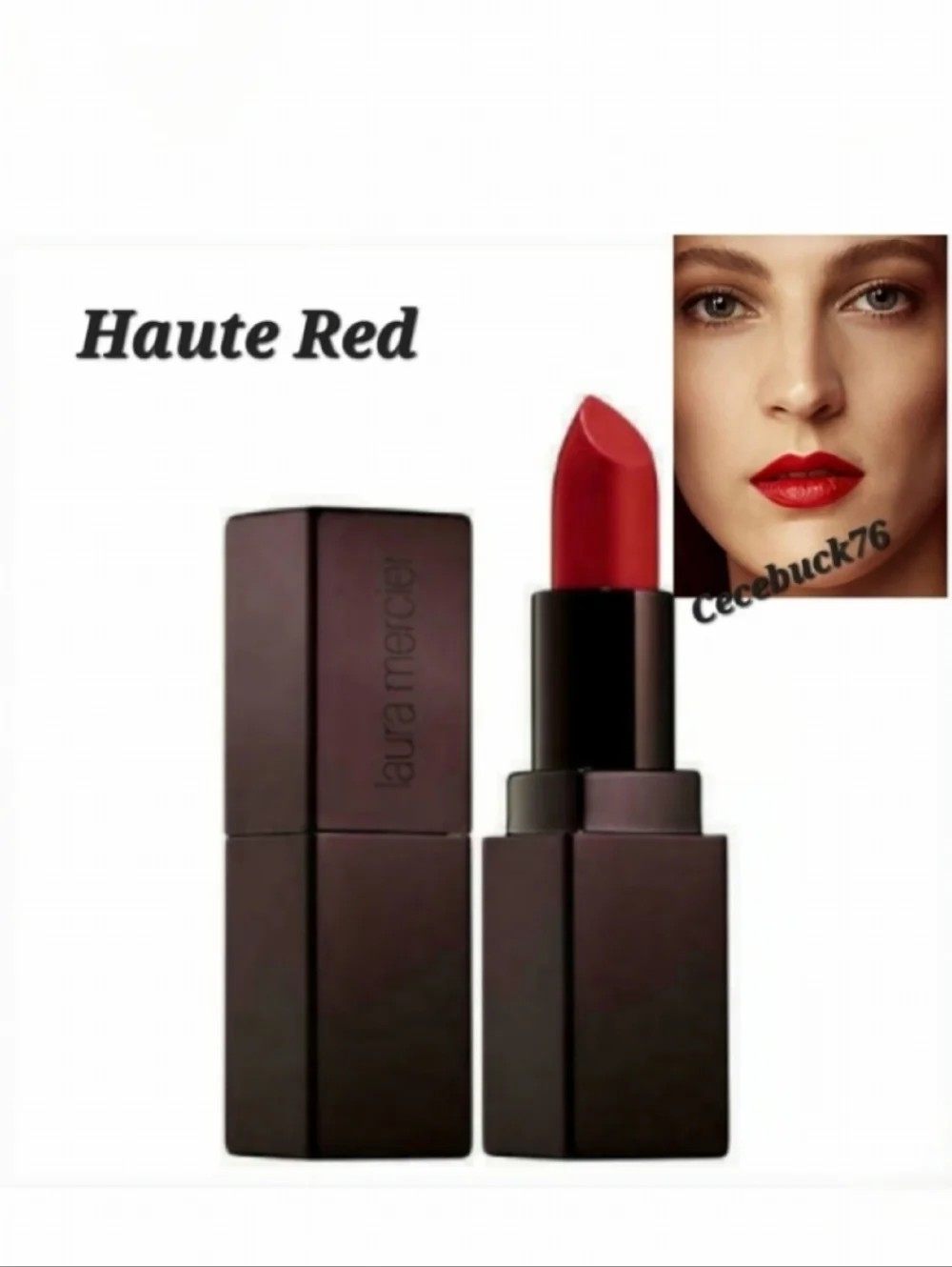 🌺Laura Mercier Haute Red Creme Smooth Color Lipstick Limited Edition